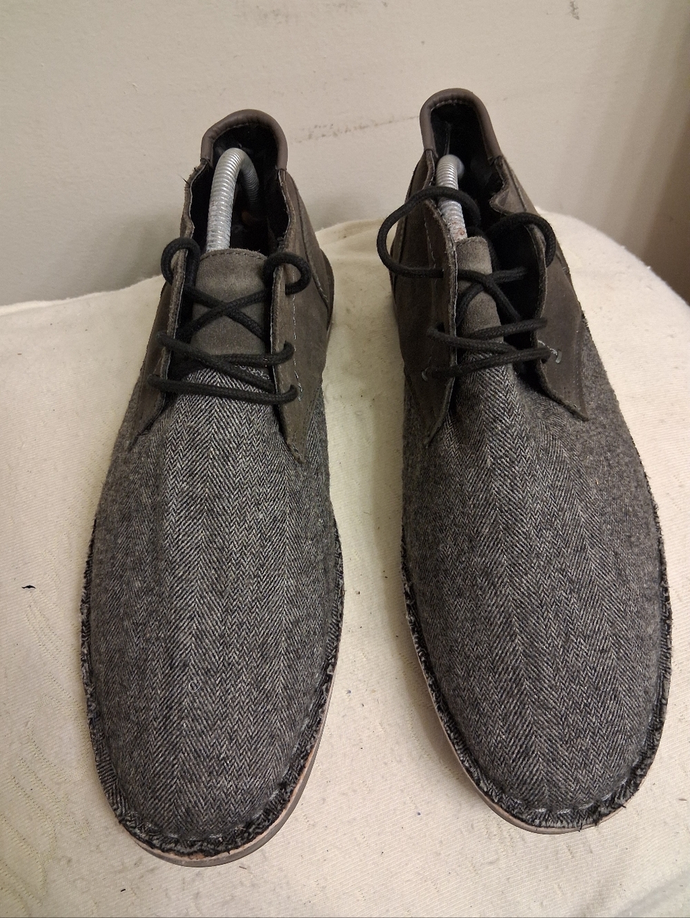 Men's Gray KENNETH COLE REACTION Herringbone Lace-Up Shoes size 11 M